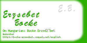 erzsebet bocke business card